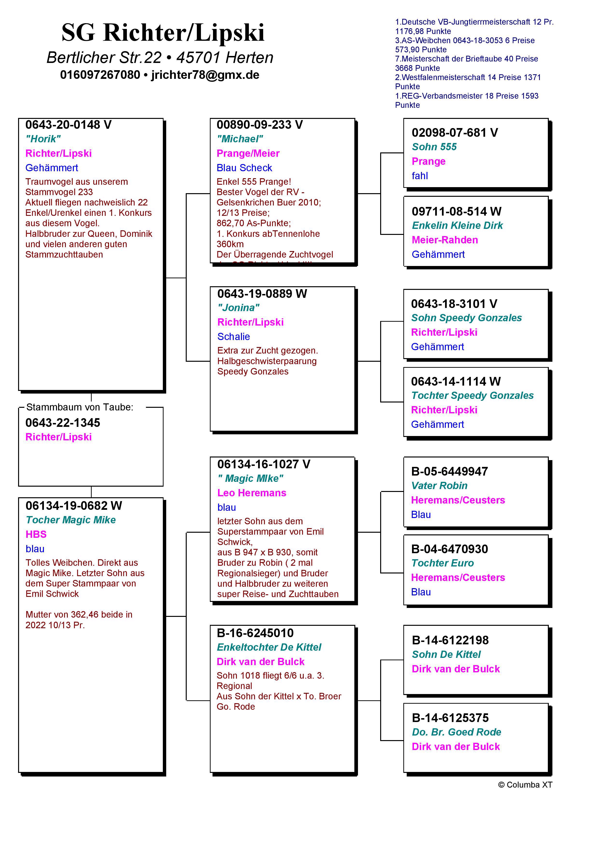 Pigeon pedigree image