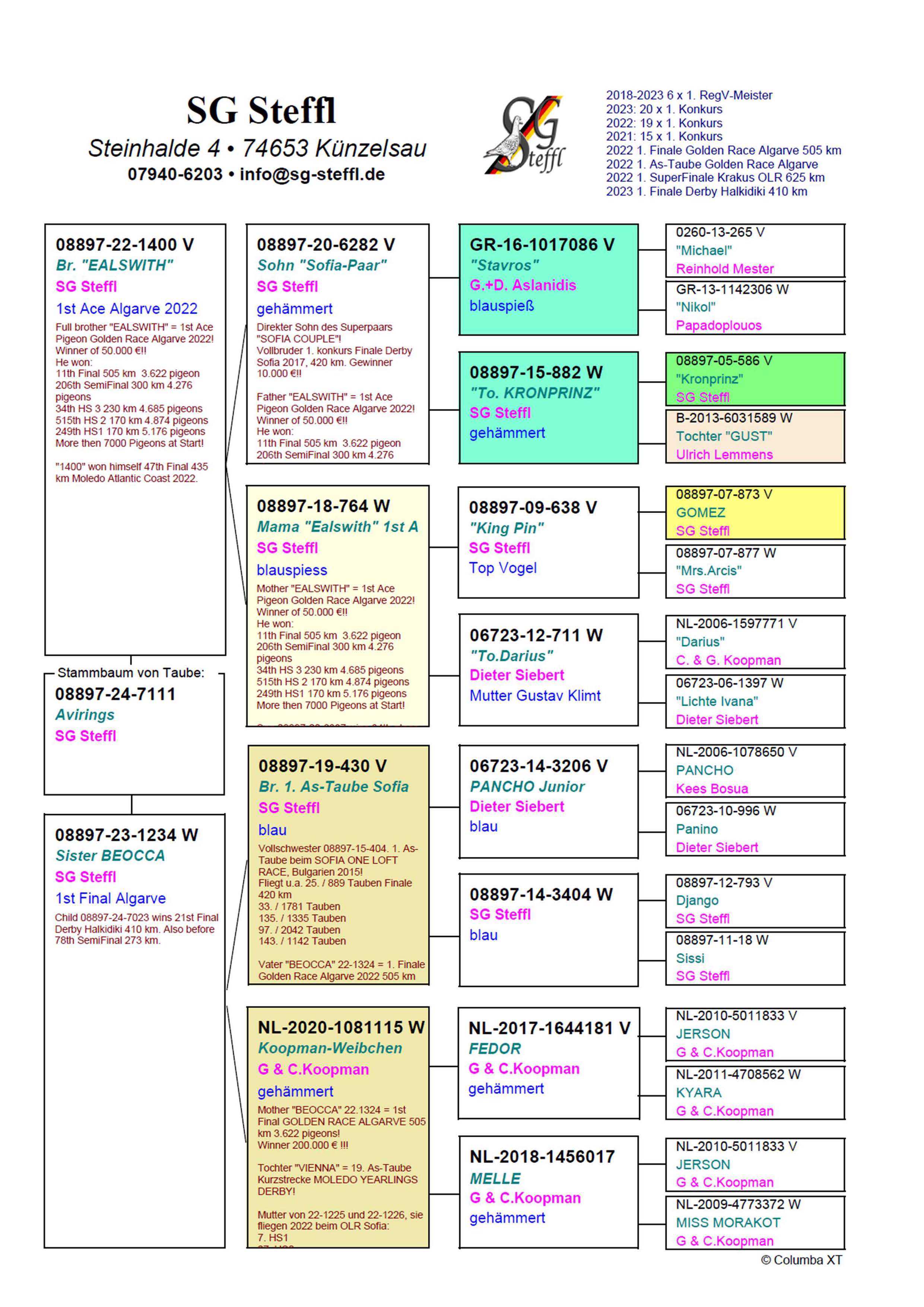 Pigeon pedigree image