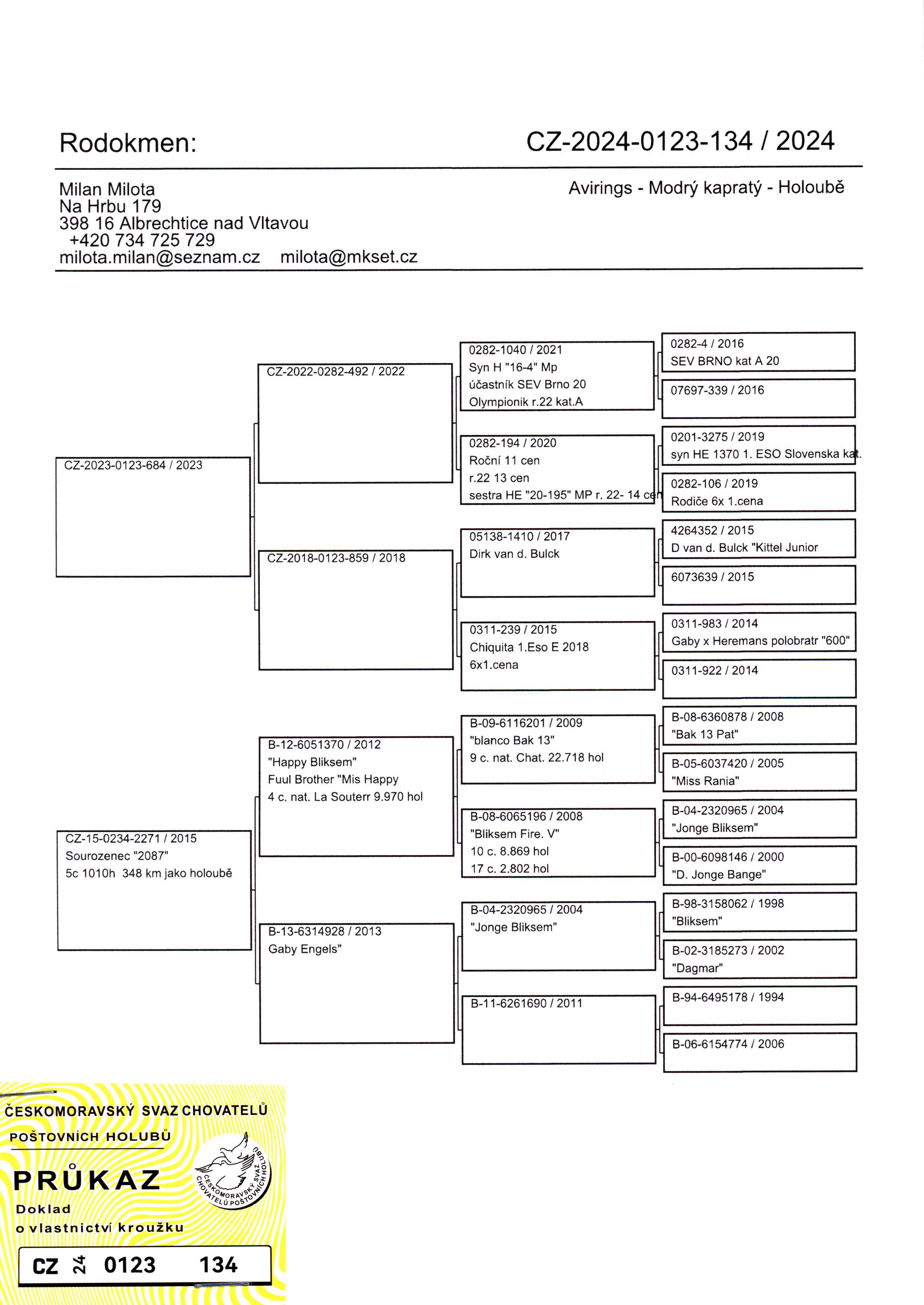 Pigeon pedigree image