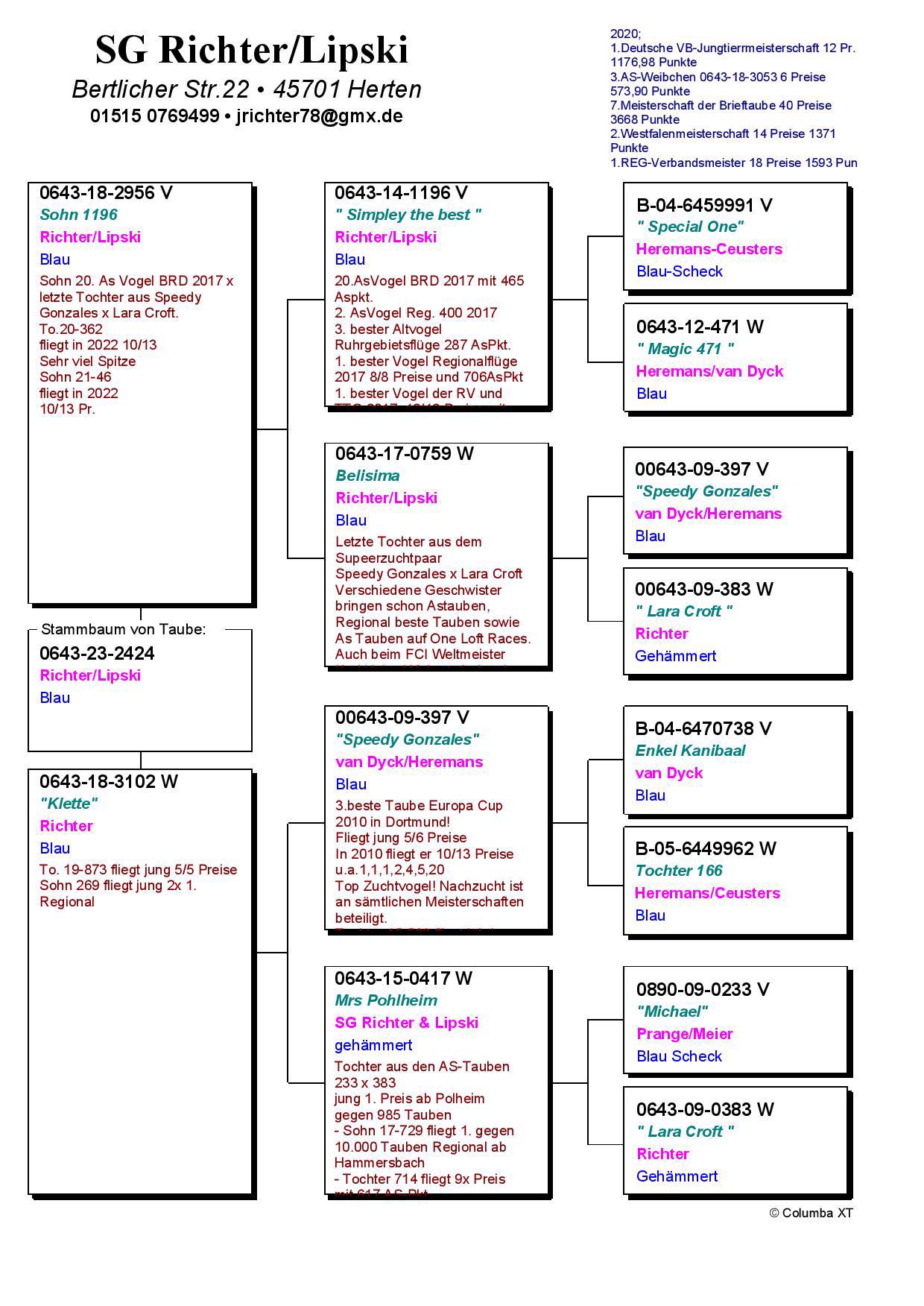 Pigeon pedigree image