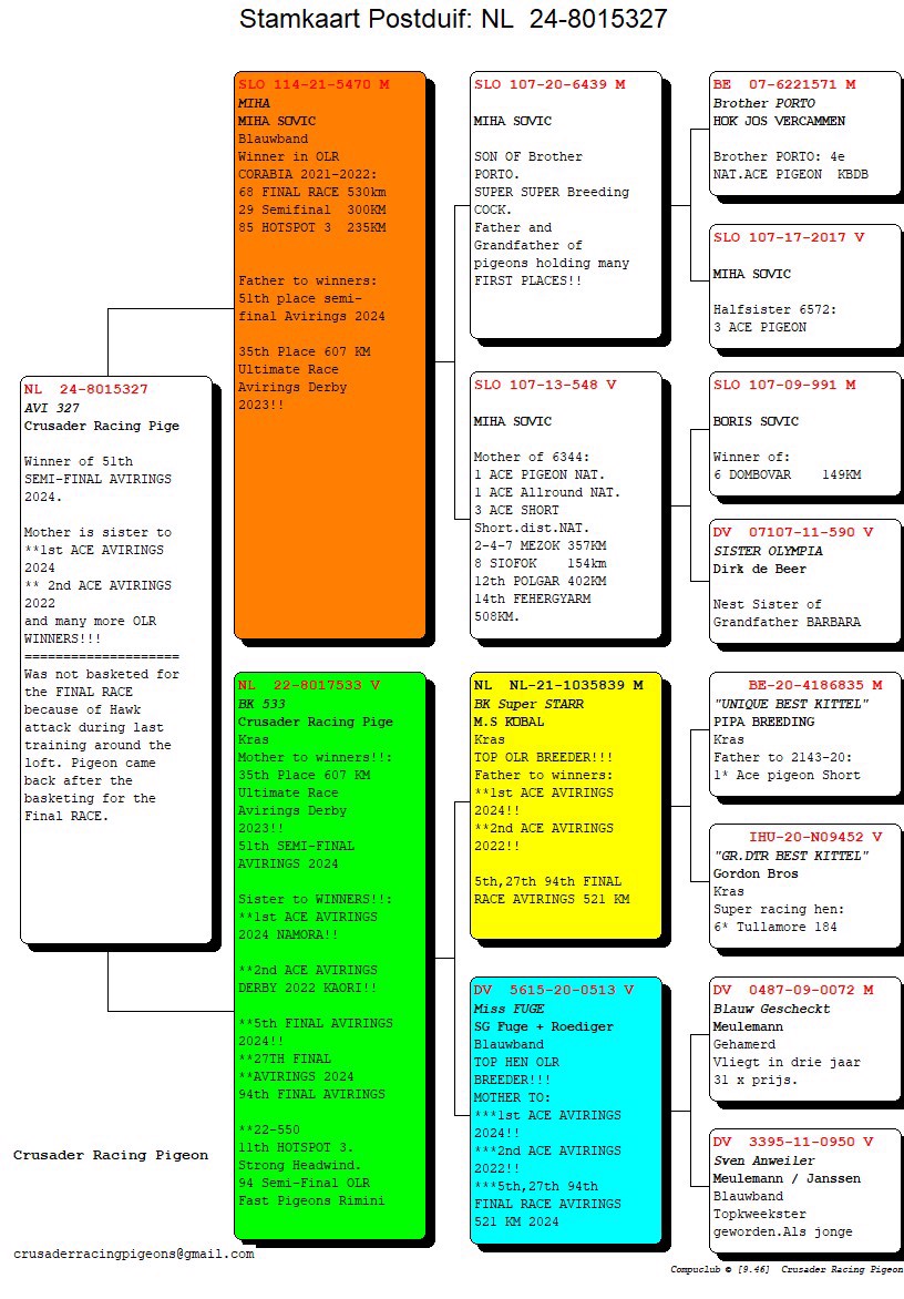 Pigeon pedigree image