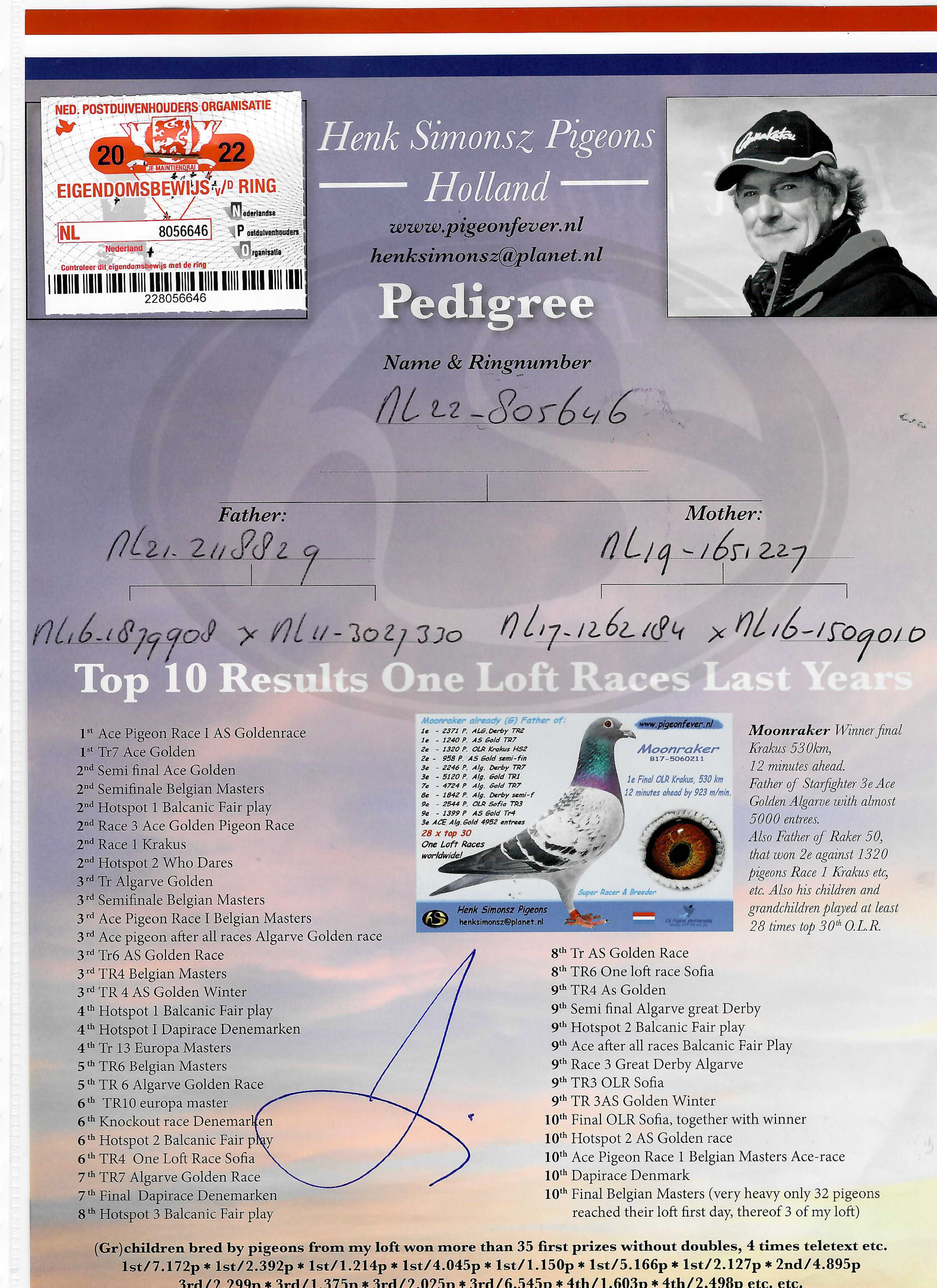 Pigeon pedigree image