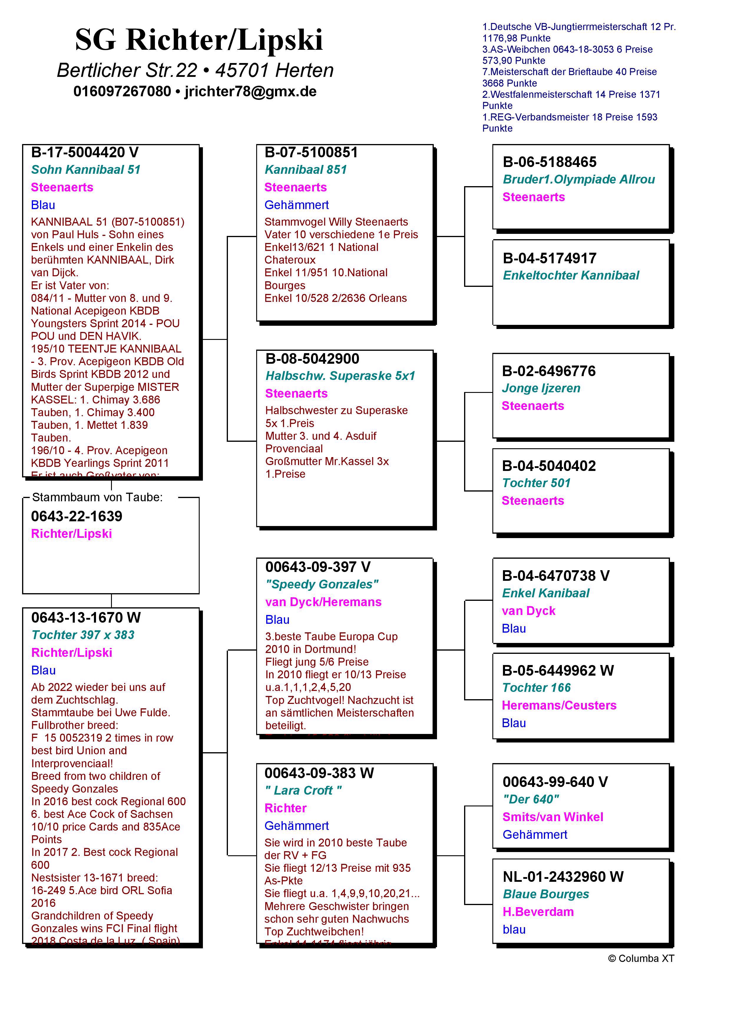 Pigeon pedigree image