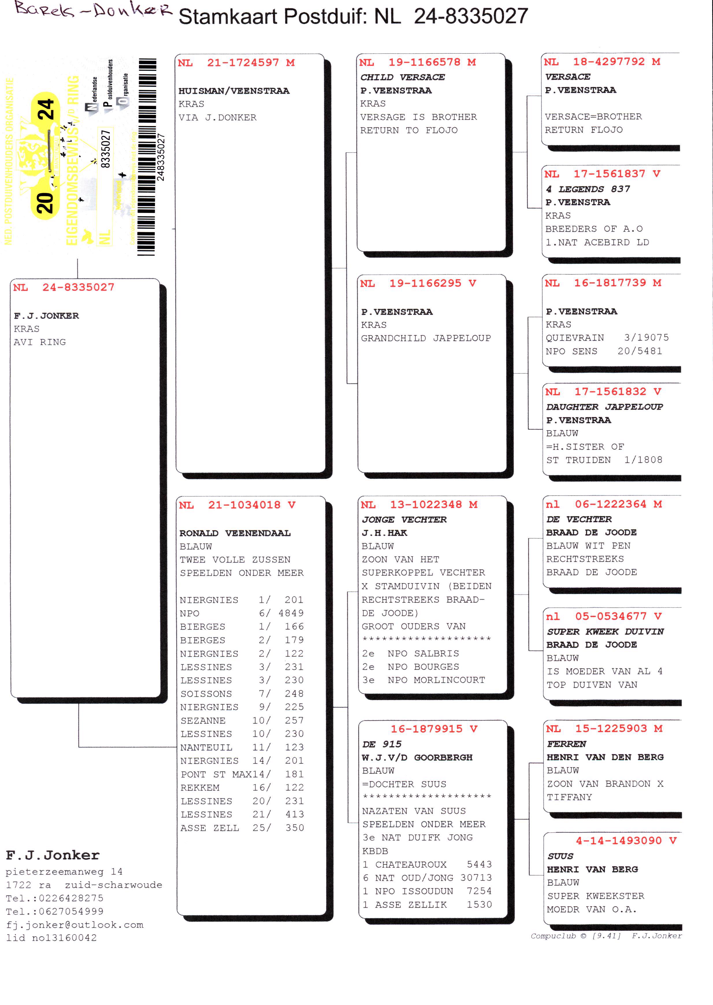 Pigeon pedigree image