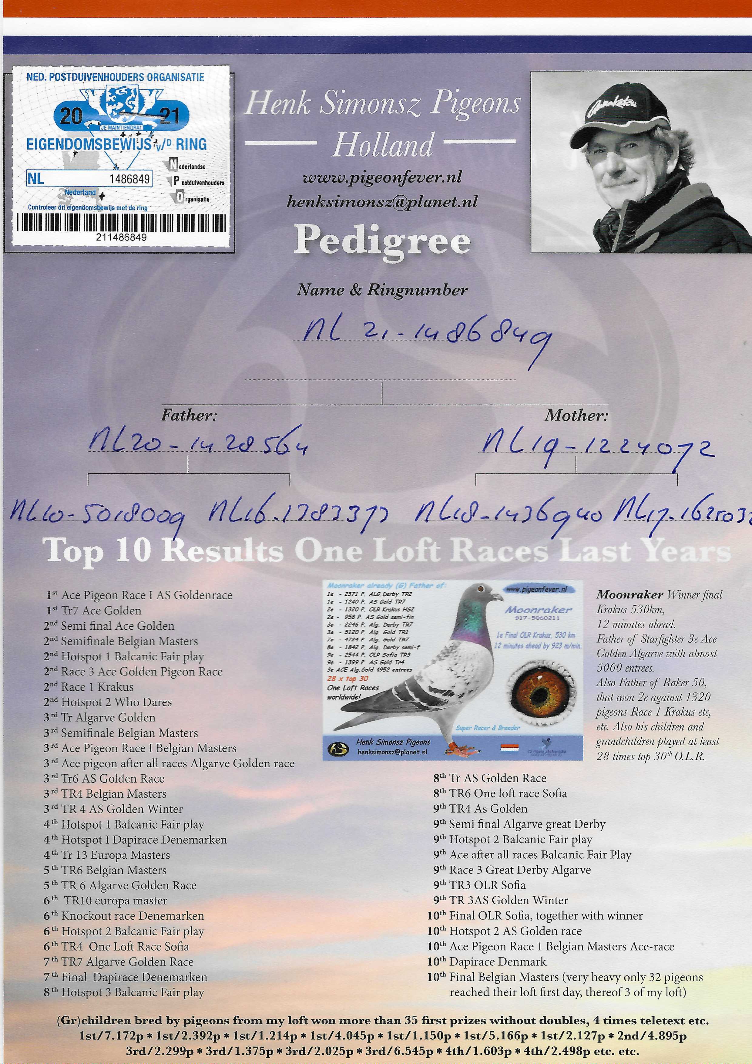 Pigeon pedigree image