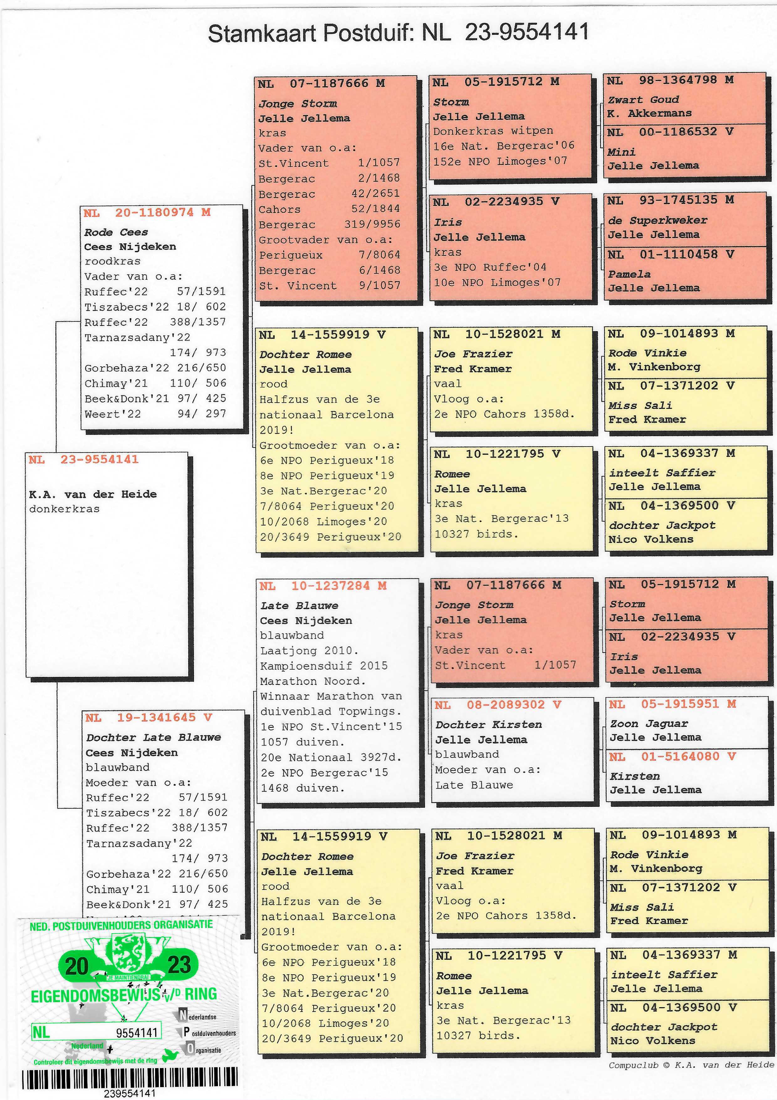 Pigeon pedigree image