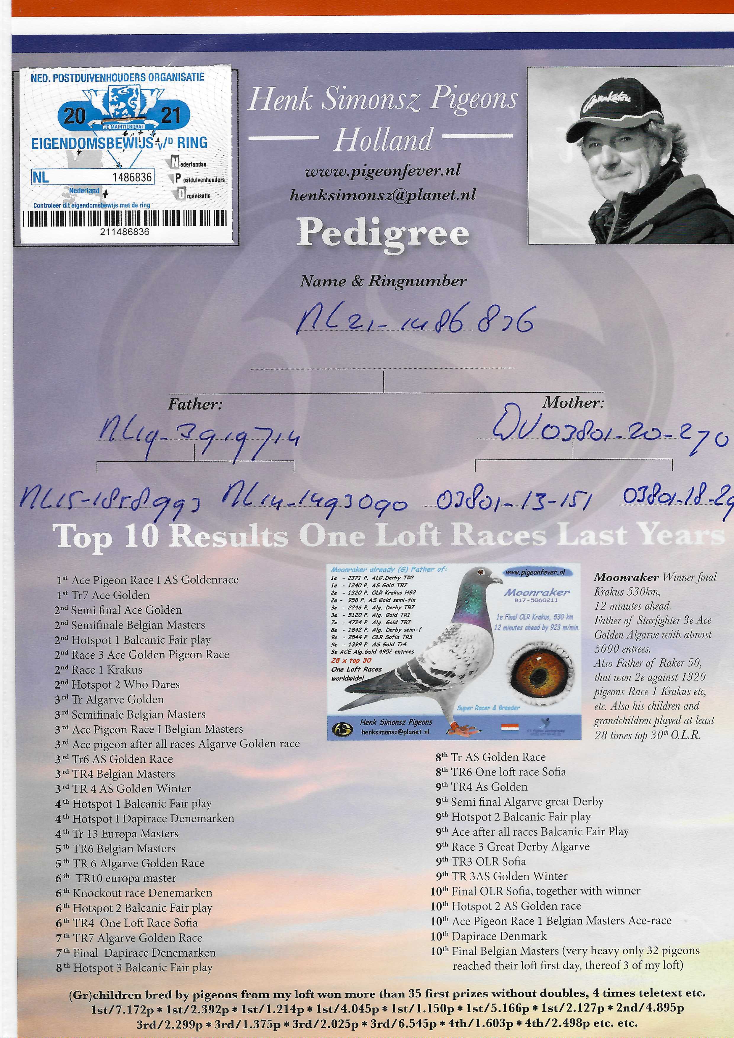 Pigeon pedigree image