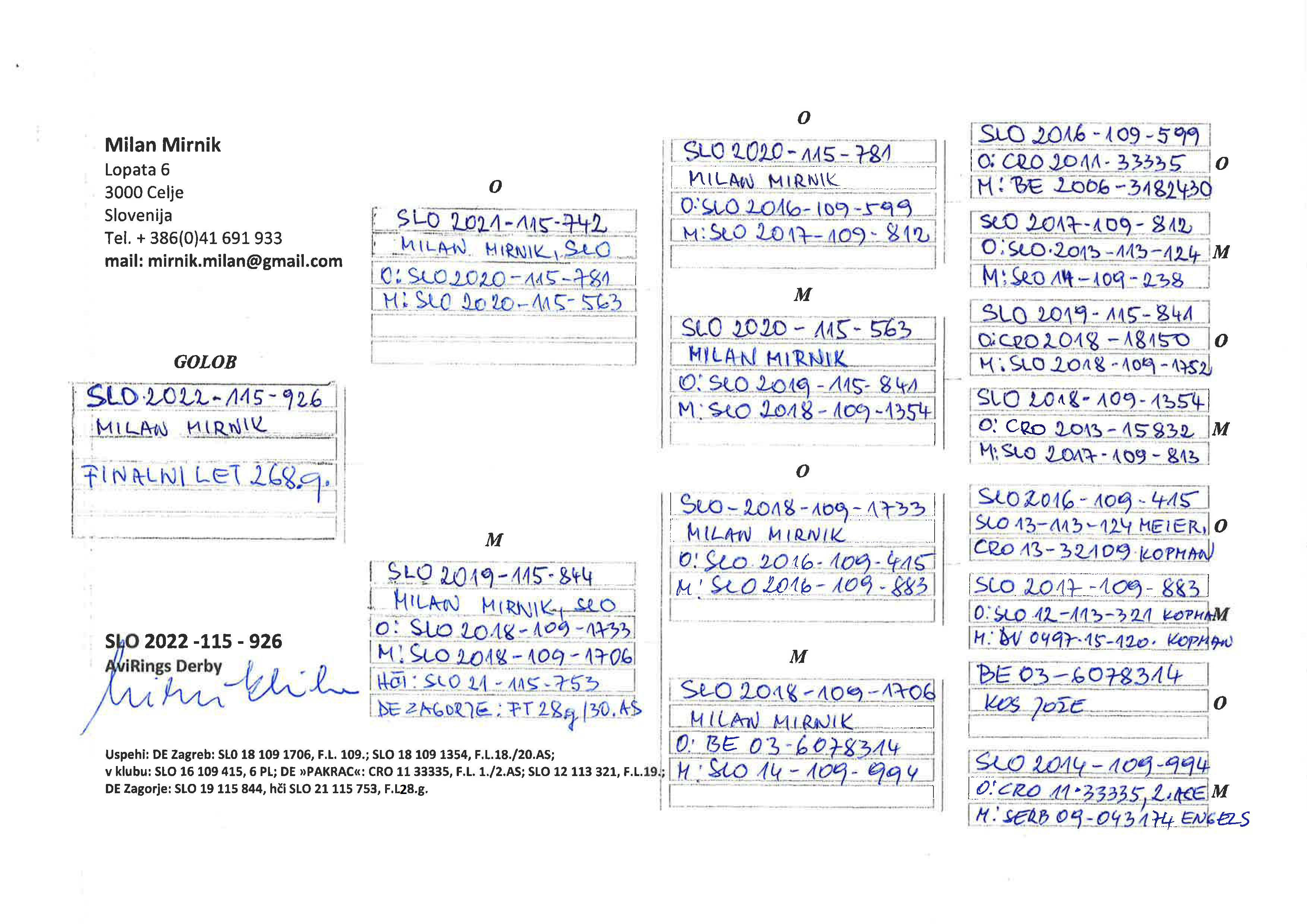 Pigeon pedigree image