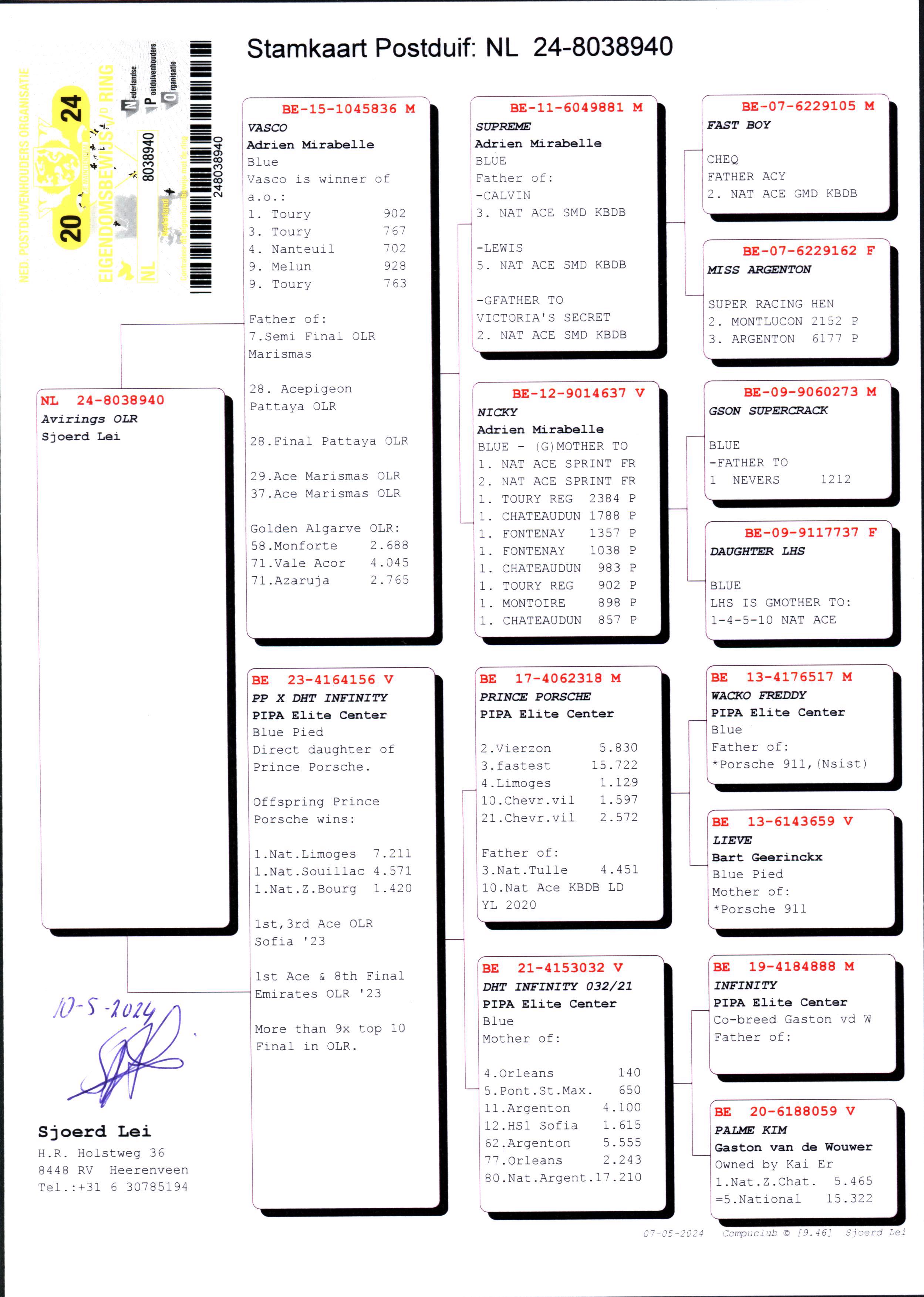 Pigeon pedigree image