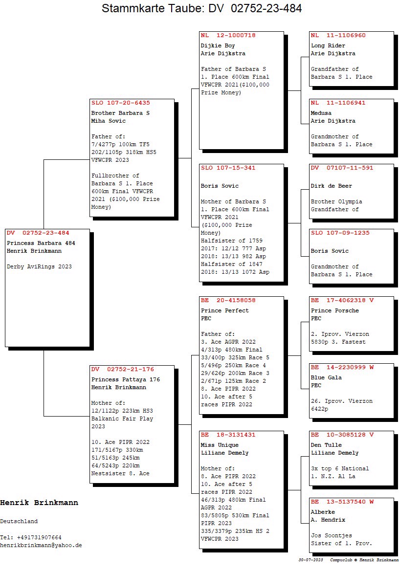 Pigeon pedigree image