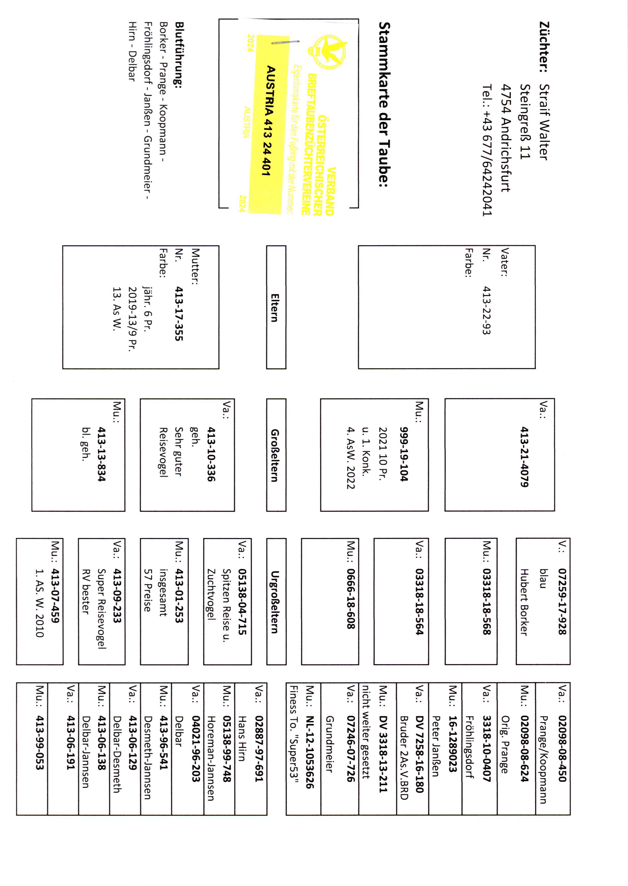 Pigeon pedigree image