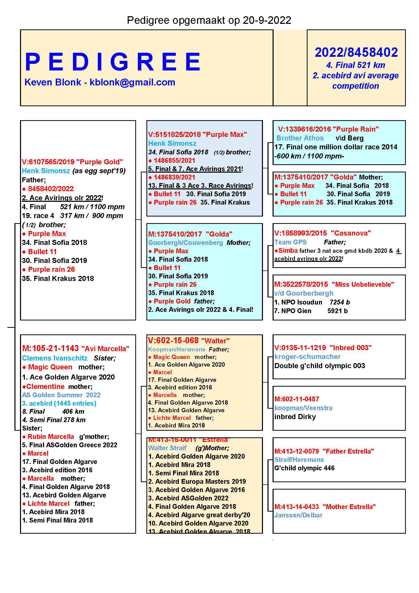 Pigeon pedigree image