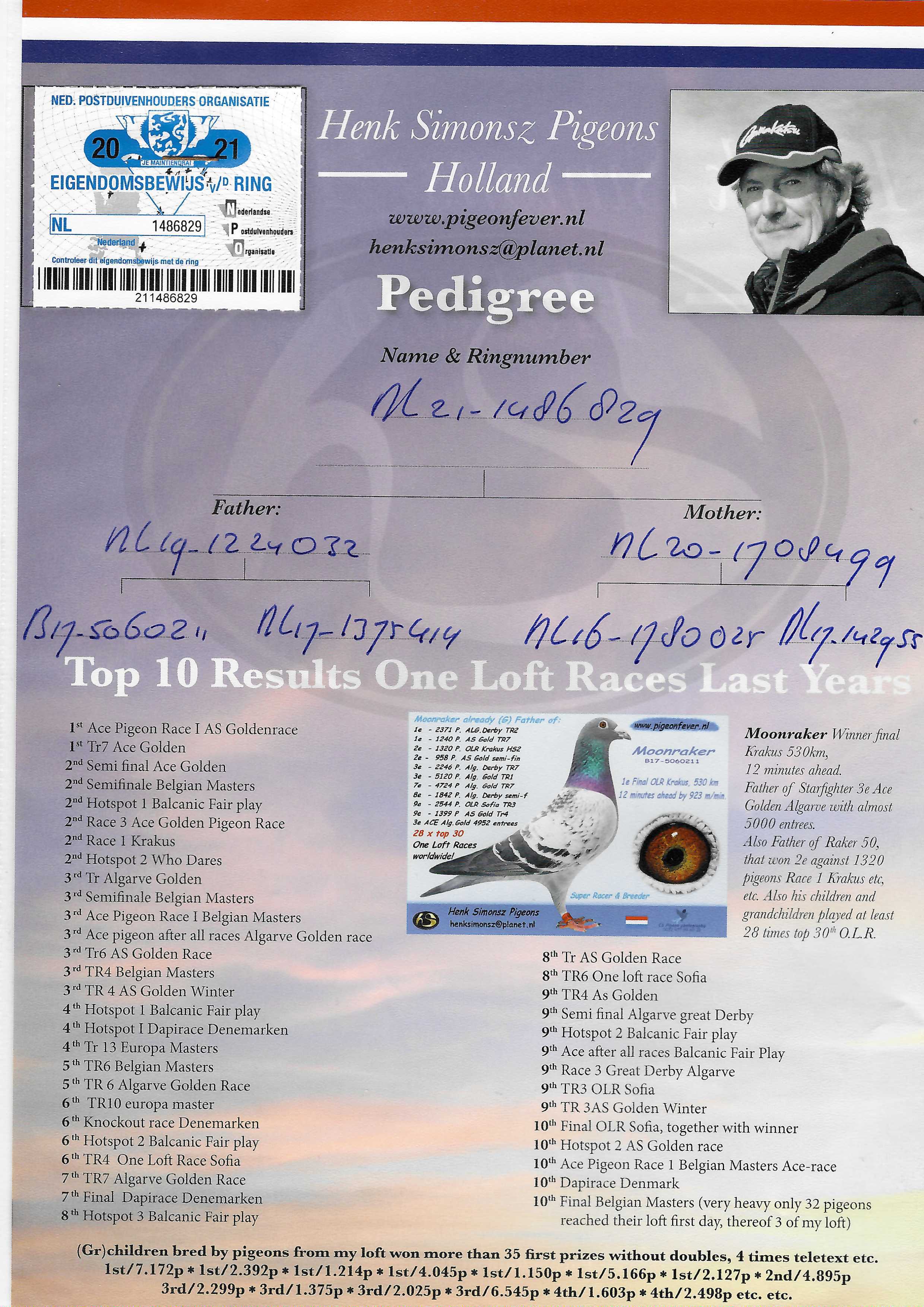 Pigeon pedigree image