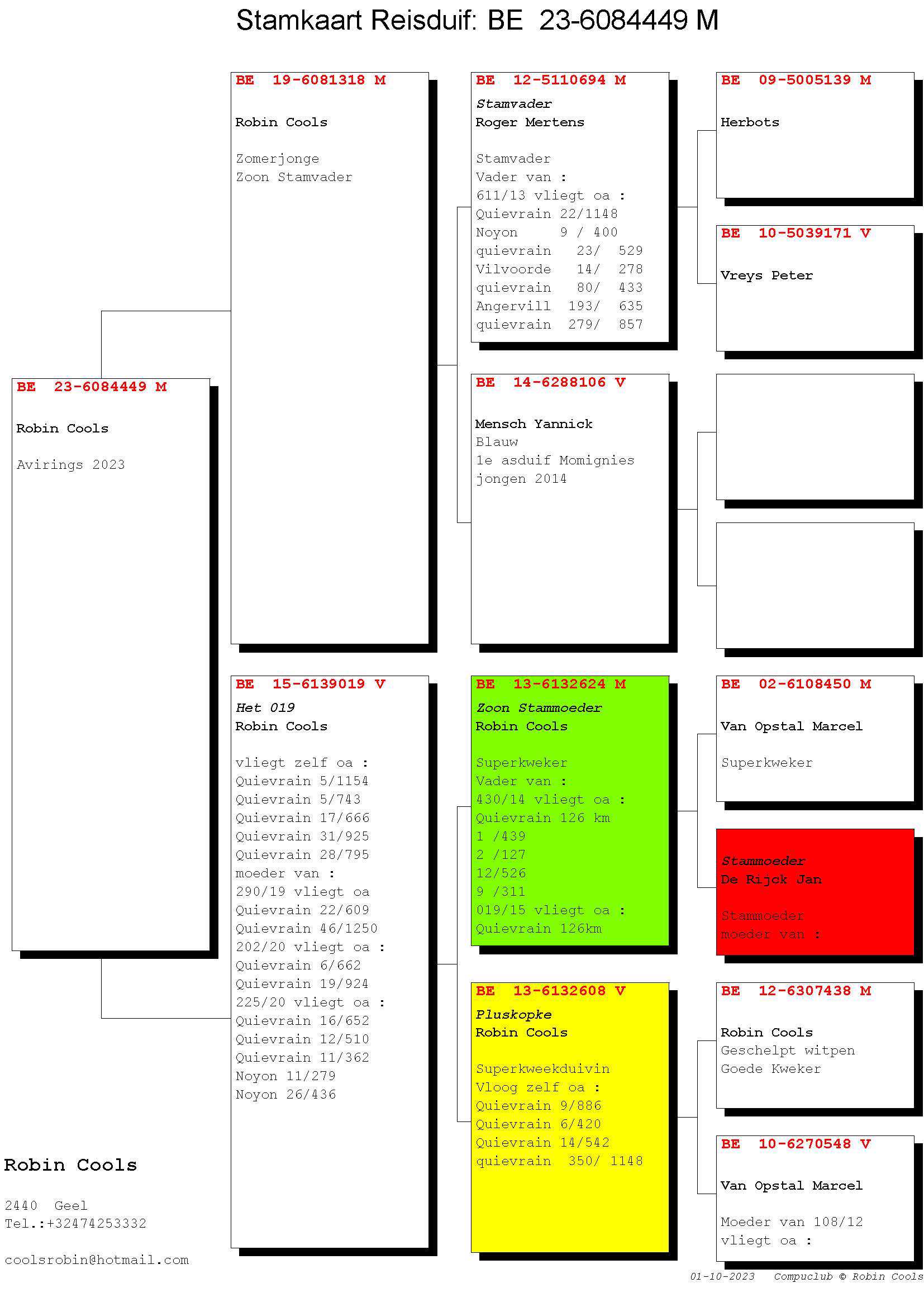 Pigeon pedigree image