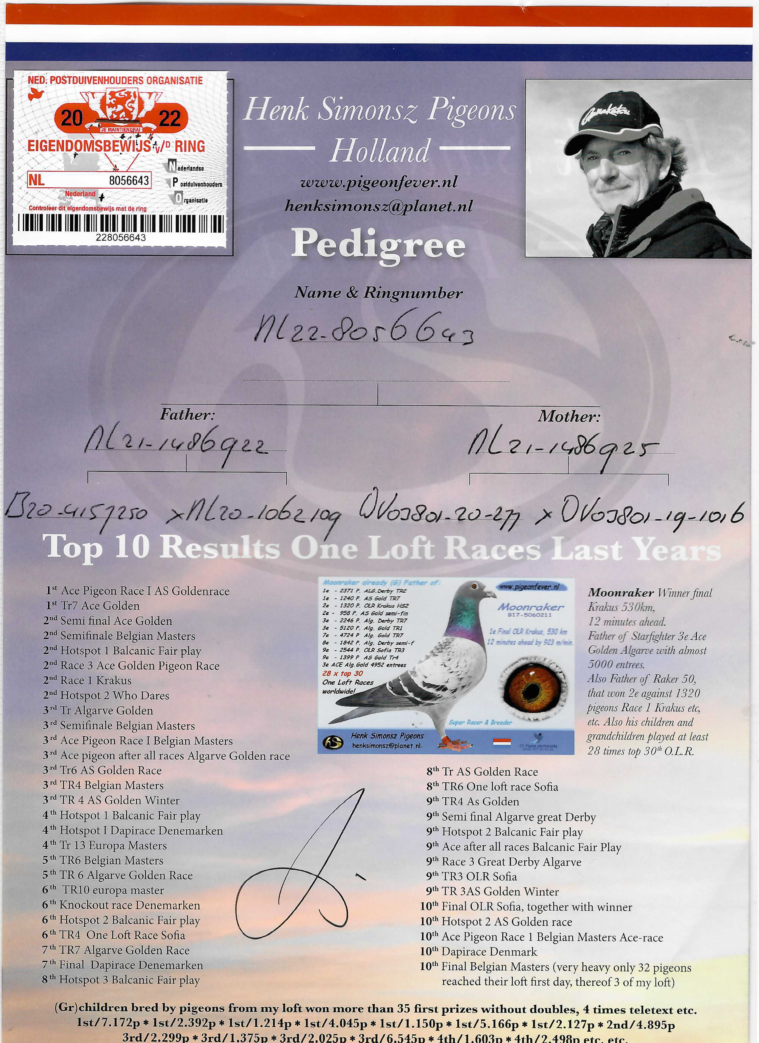 Pigeon pedigree image