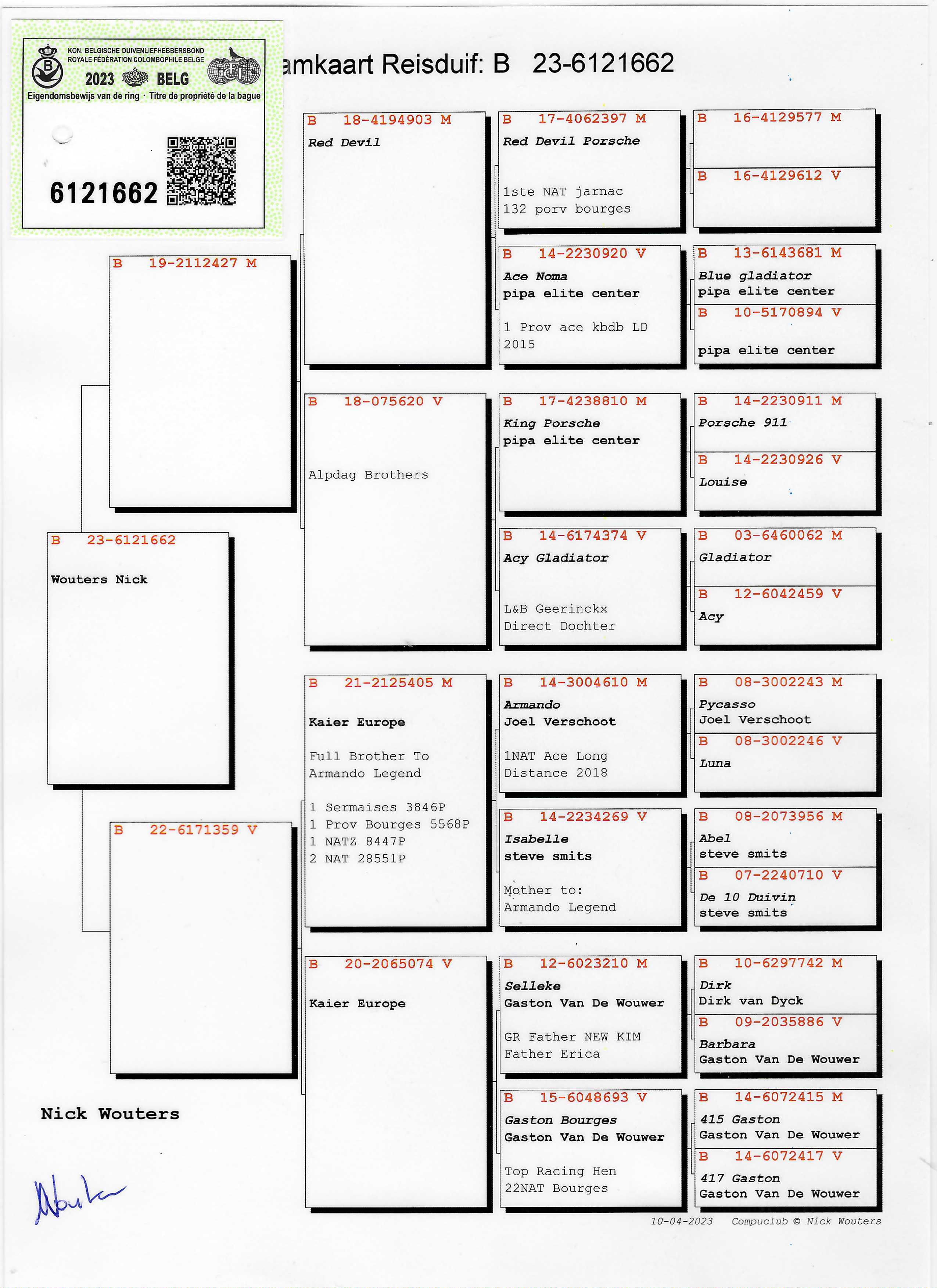 Pigeon pedigree image