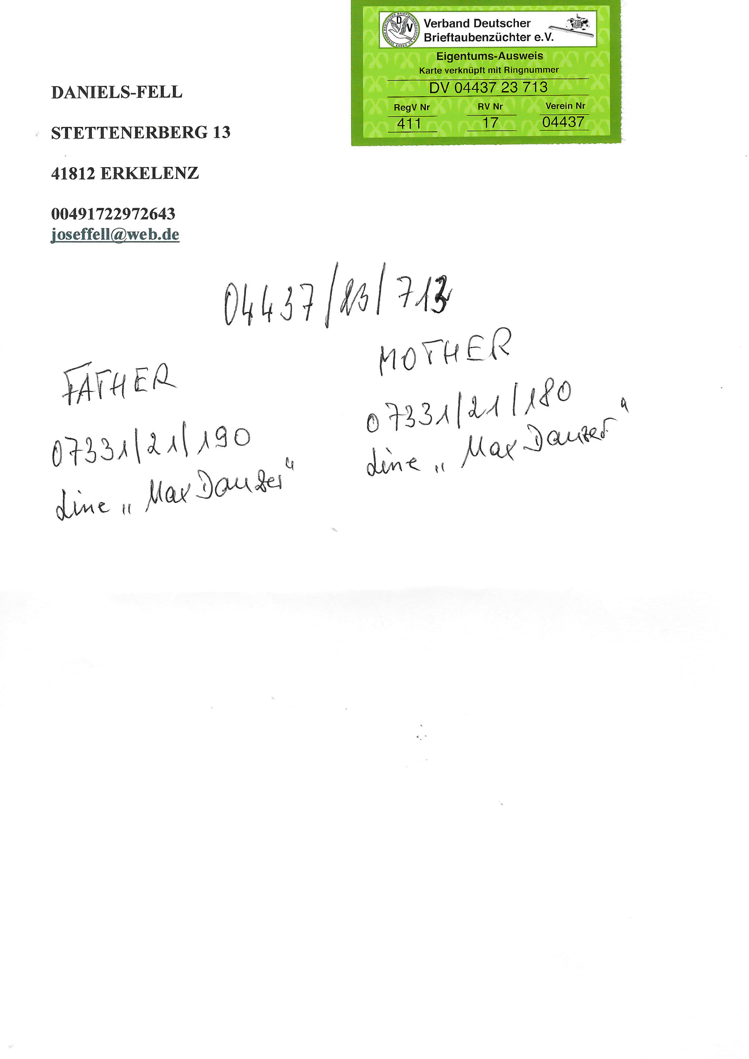 Pigeon pedigree image