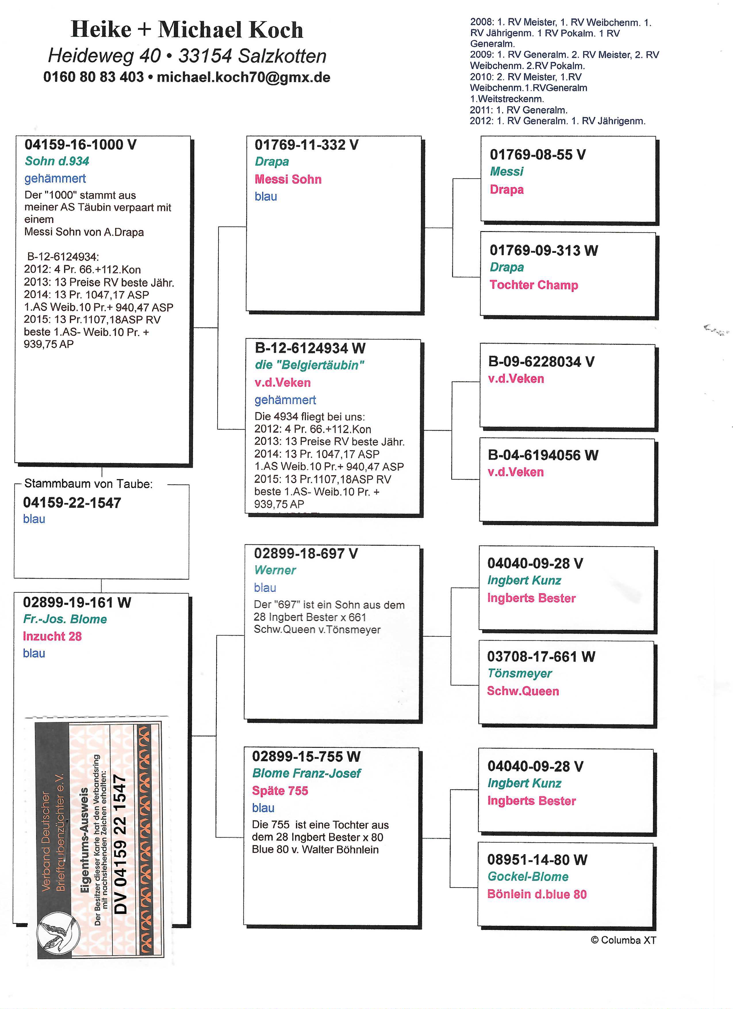 Pigeon pedigree image