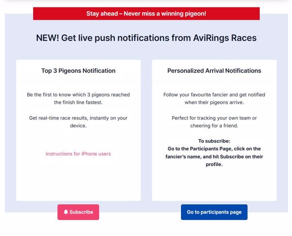 Pigeon Arrival Notifications: Instructions for iPhone & Android users